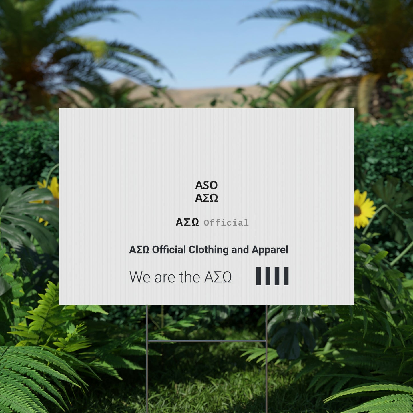 ASO Plastic Yard Sign