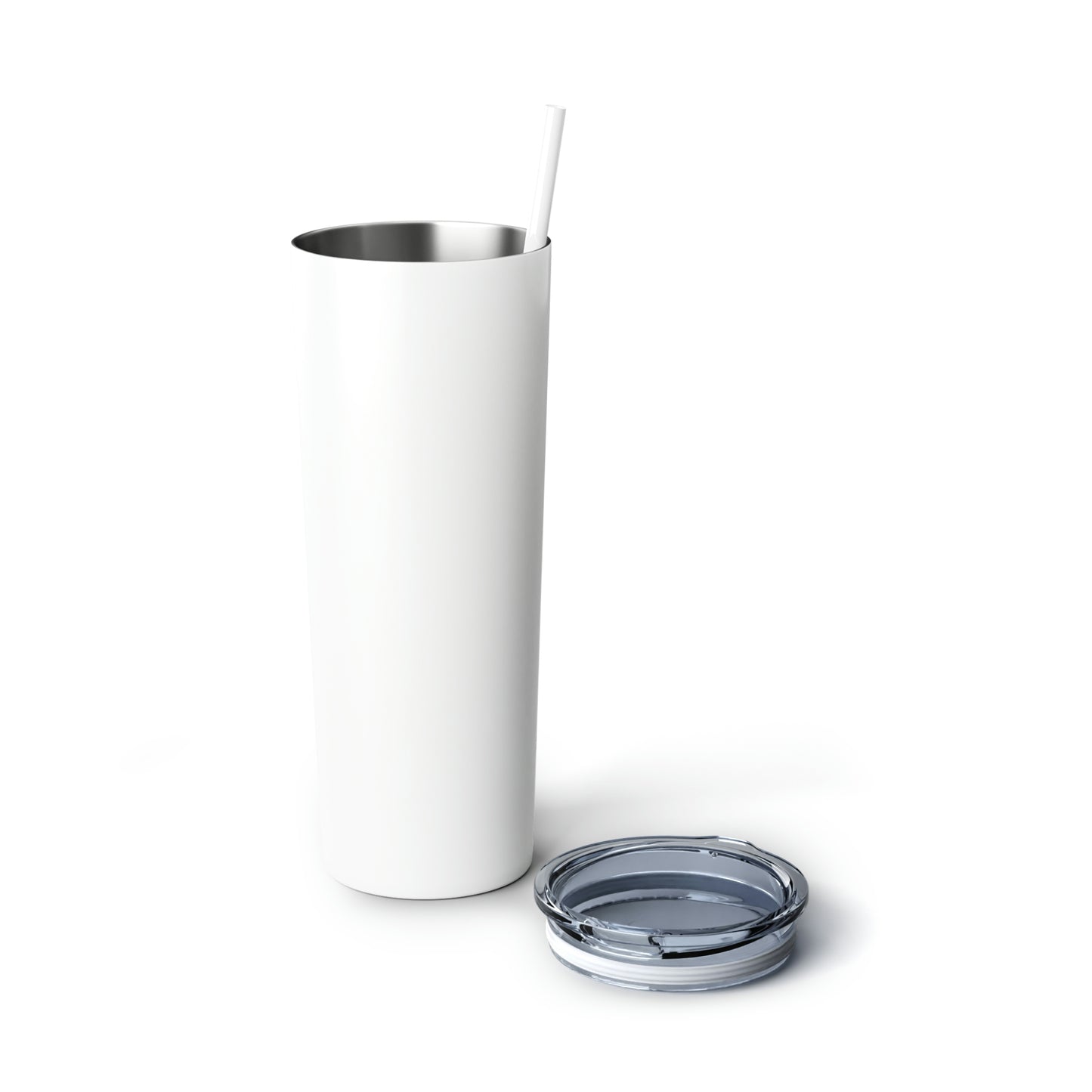 ASO Skinny Steel Tumbler with Straw, 20oz