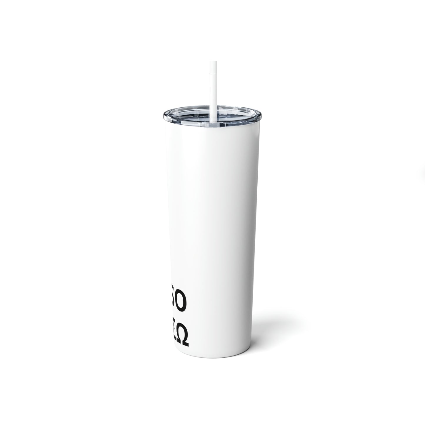 ASO Skinny Steel Tumbler with Straw, 20oz