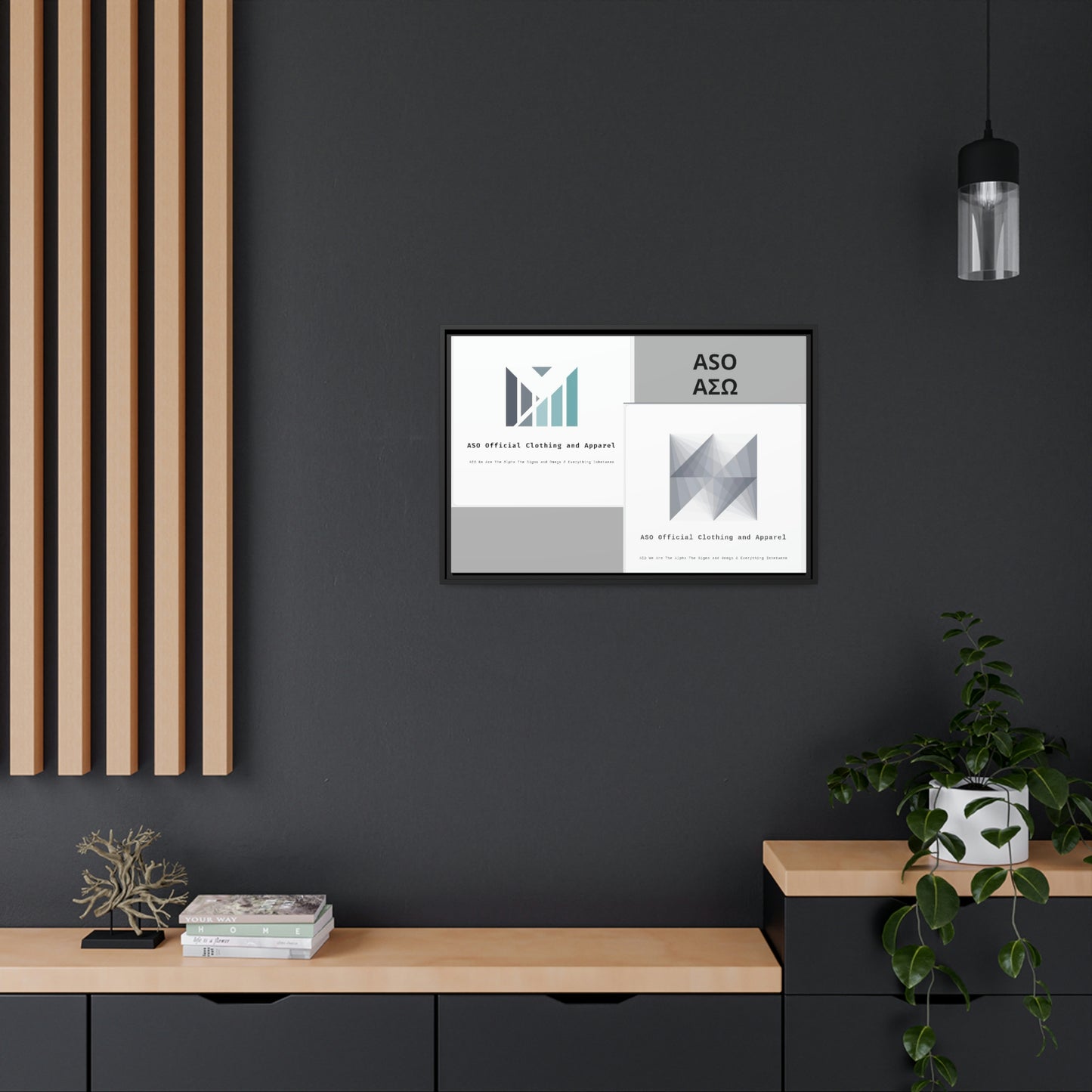 ASO Matte Canvas, Black Frame