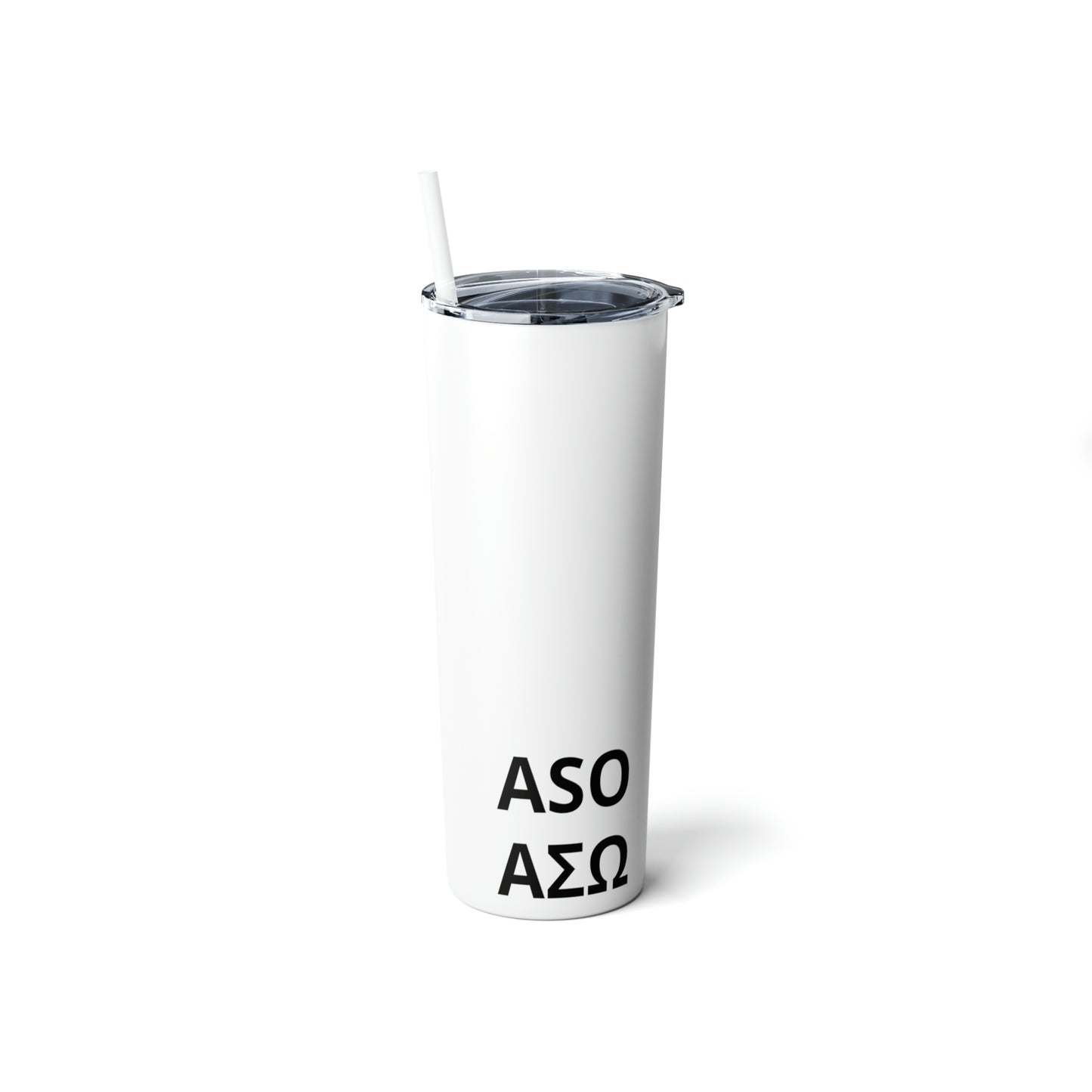 ASO Skinny Steel Tumbler with Straw, 20oz