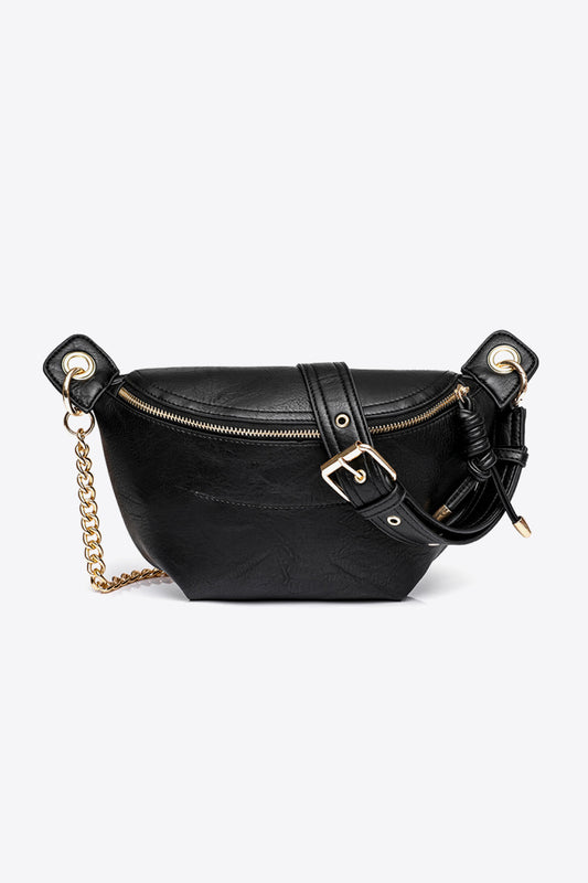 ASO PU Leather Chain Strap Crossbody Bag