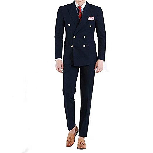 ASO Men's 2 Piece Double Breasted Suits