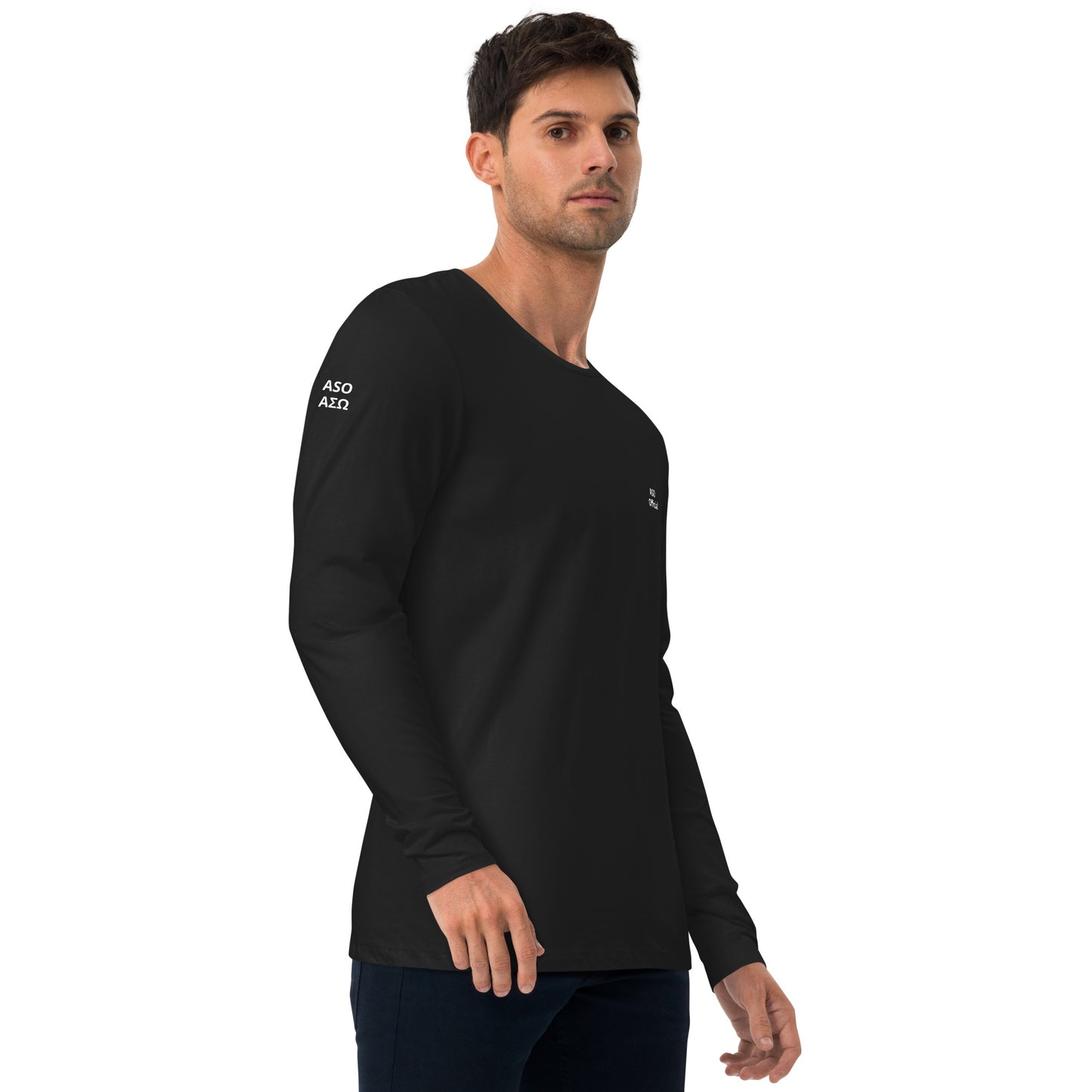 ASO Mens Long Sleeve Fitted Crew