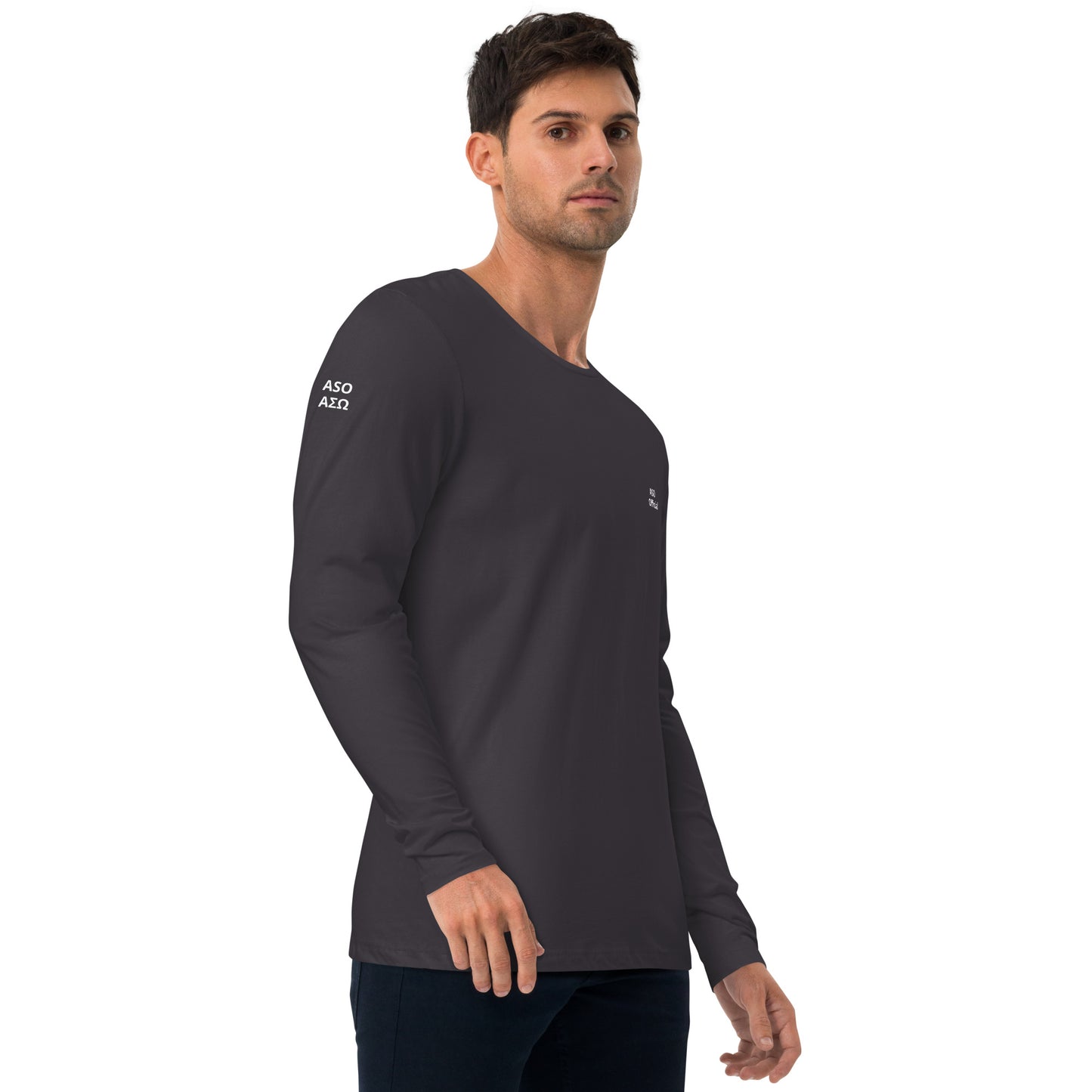 ASO Mens Long Sleeve Fitted Crew