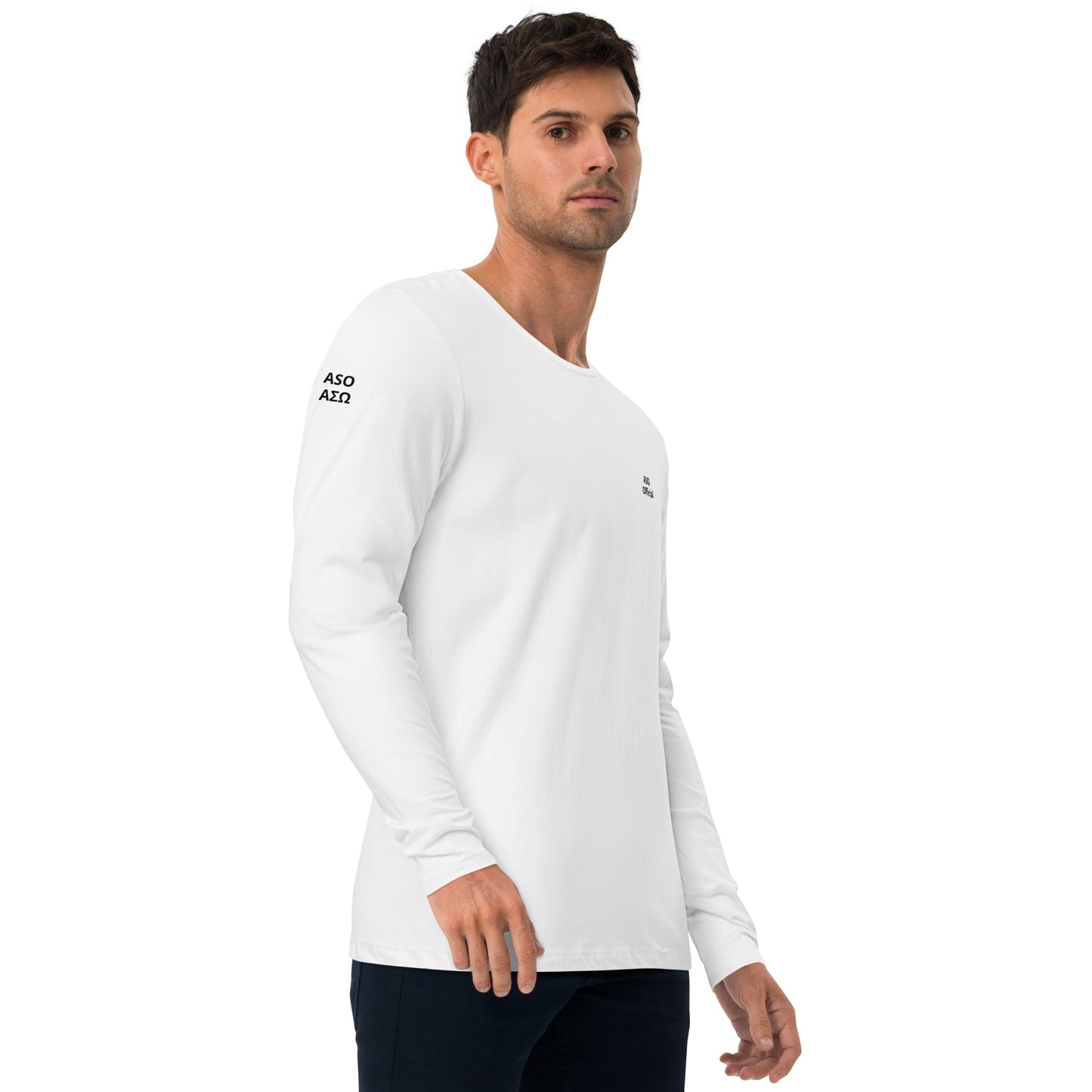 ASO Mens Long Sleeve Fitted Crew